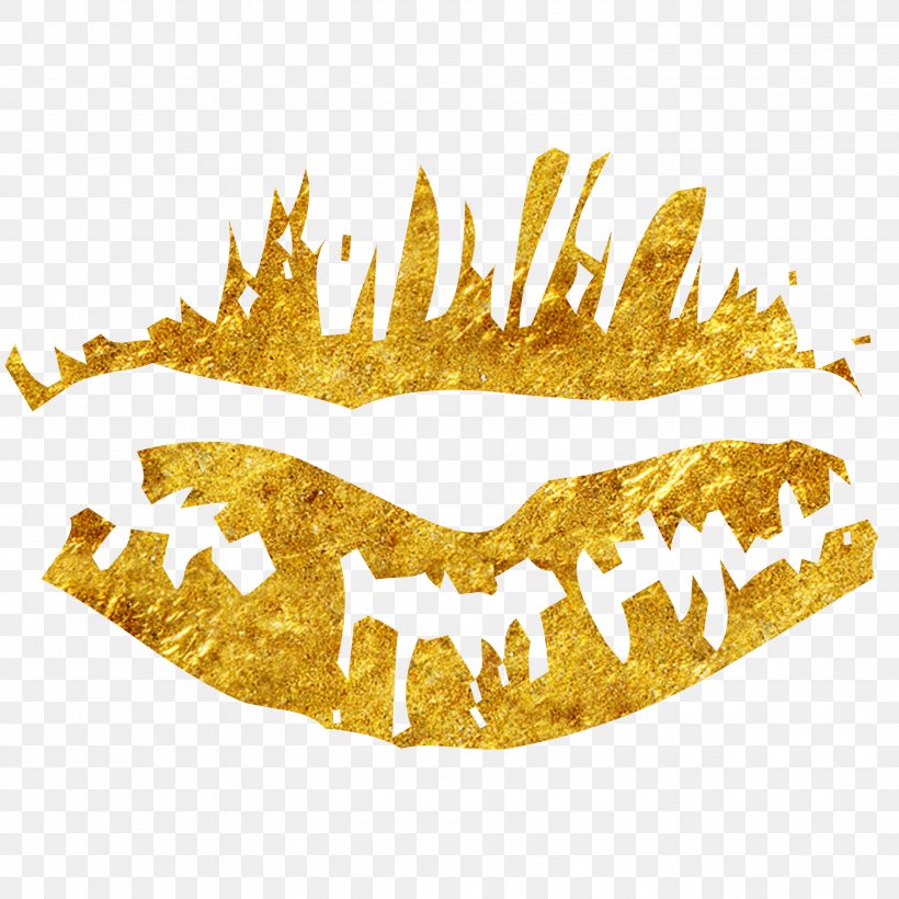 Lip Gold Clip Art, PNG, 3000x3000px, Lip, Color, Gold, Kiss, Red Download Free