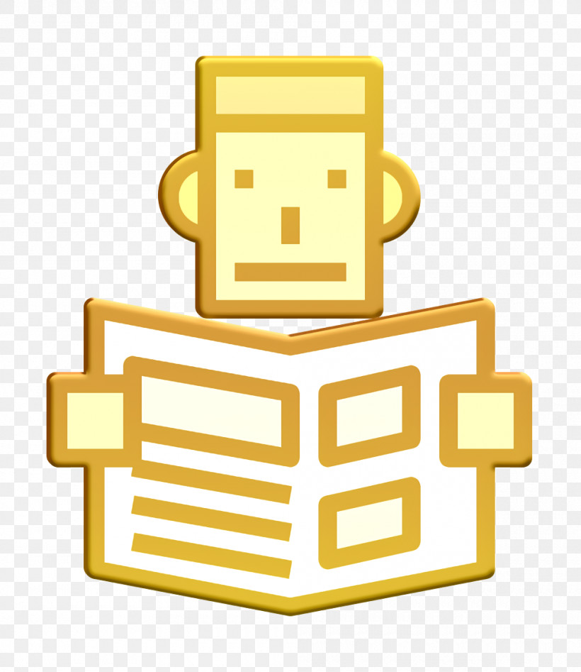 Newspaper Icon Read Icon Reading Icon, PNG, 1000x1156px, Newspaper Icon, Read Icon, Reading Icon, Symbol, Yellow Download Free