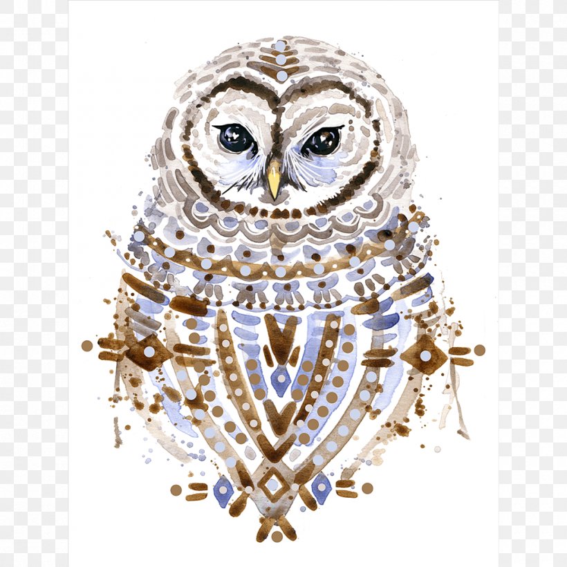 Owl Watercolor Painting Photography, PNG, 1000x1000px, Owl, Art, Bird, Bird Of Prey, Diamond Download Free