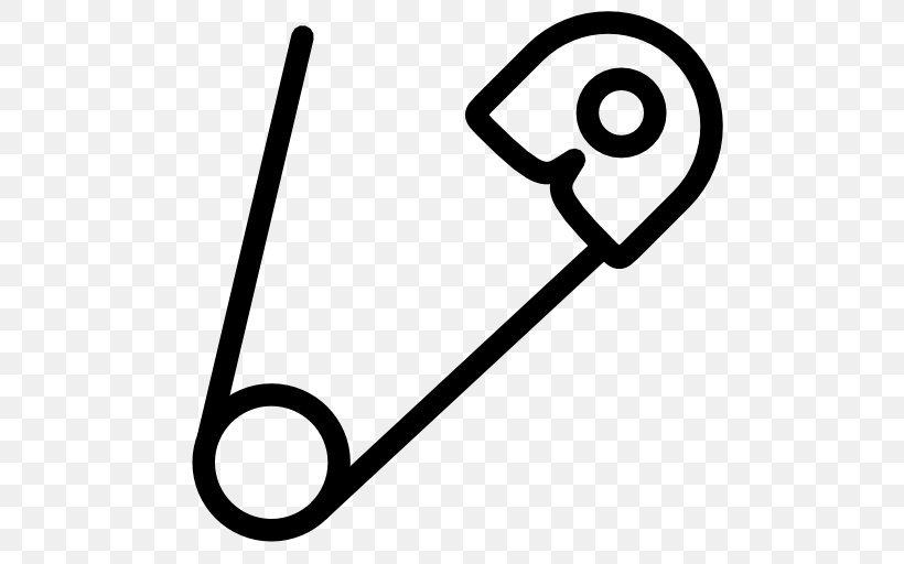 Safety Pin Drawing Pin Clip Art, PNG, 512x512px, Safety Pin, Area, Black And White, Diaper, Drawing Download Free