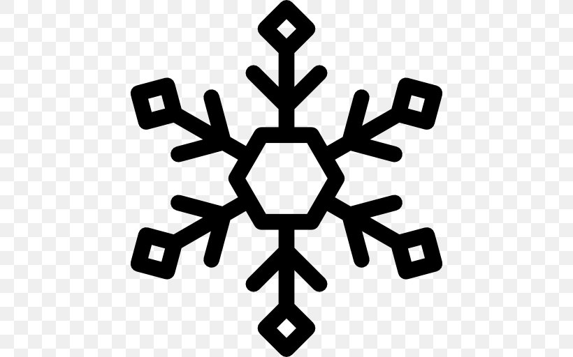 Snowflake Logo Symbol, PNG, 512x512px, Snowflake, Black And White, Flat Design, Freezing, Hexagon Download Free