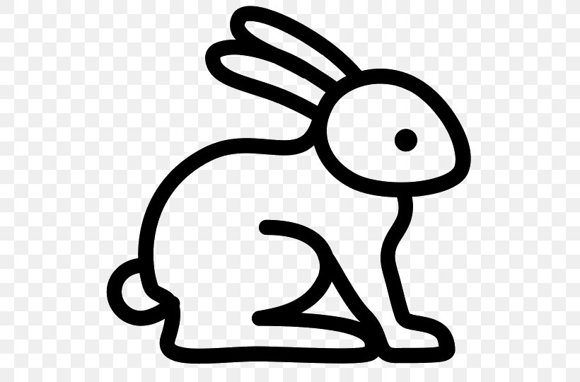 Easter Bunny Rabbit Clip Art, PNG, 540x540px, Easter Bunny, Area, Artwork, Black, Black And White Download Free