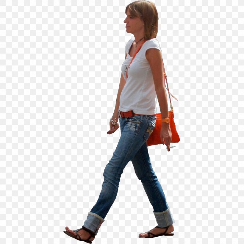 Woman Clip Art Image Walking, PNG, 1105x1105px, Woman, Bag, Binary File, Clothing, Denim Download Free