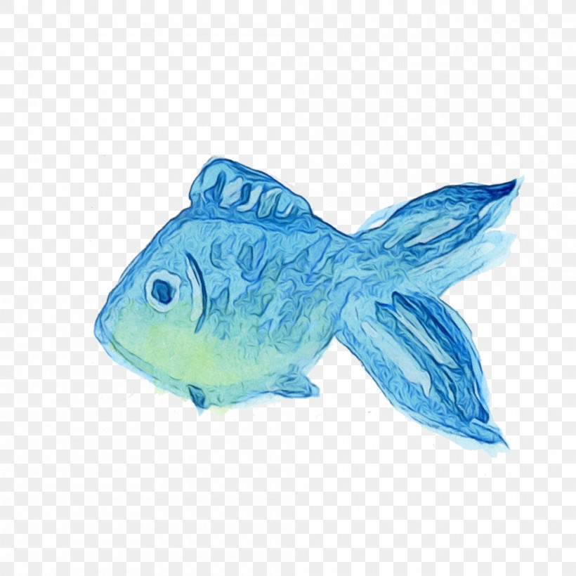 Fish Turquoise Fish Animal Figure, PNG, 1000x1000px, Watercolor Fish, Animal Figure, Fish, Paint, Turquoise Download Free