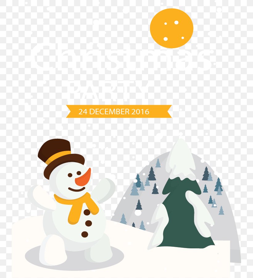 Snowman Christmas Party Illustration, PNG, 744x900px, Snowman, Area, Art, Bird, Cartoon Download Free
