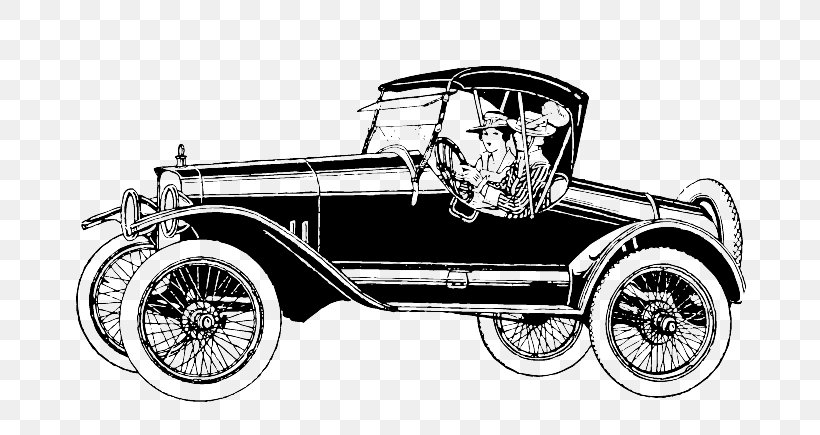 Vintage Car Packard Classic Car Clip Art, PNG, 741x435px, Car, Antique Car, Art, Automotive Design, Black And White Download Free