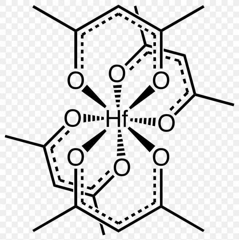 Zirconium Acetylacetonate Hafnium Acetylacetonate Acetylacetone Coordination Complex, PNG, 1019x1023px, Hafnium Acetylacetonate, Acetylacetone, Area, Artwork, Black Download Free