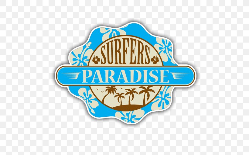 Sticker Paradise Bay Surfing Label Surfers Paradise, PNG, 510x510px, Sticker, Adhesive, Area, Brand, Die Cutting Download Free