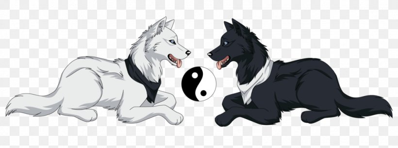 Dog Yin And Yang Line Art Image, PNG, 1024x382px, Watercolor, Cartoon, Flower, Frame, Heart Download Free