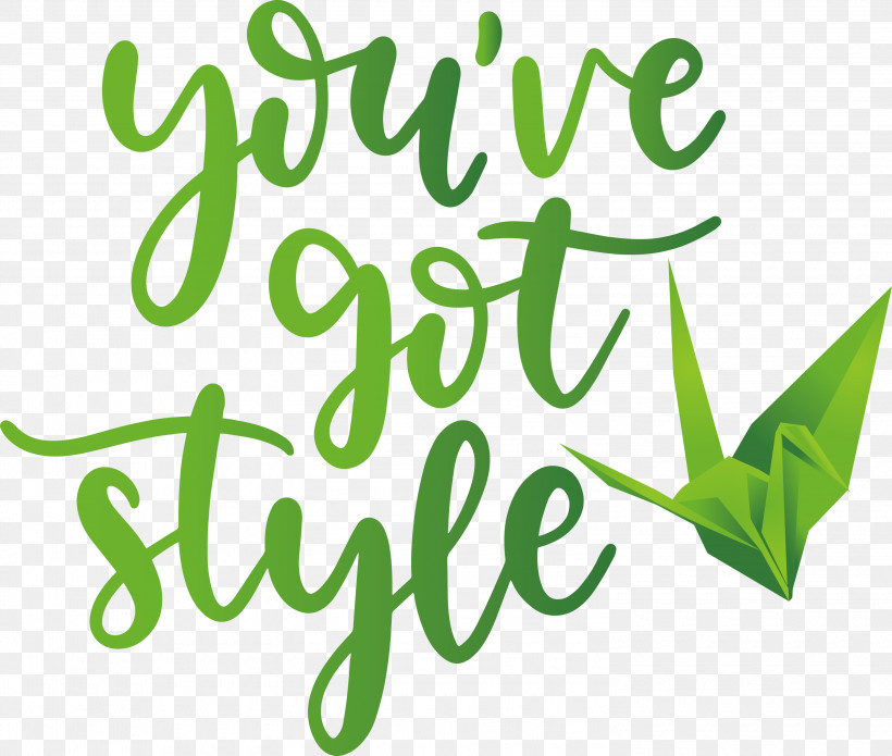 Got Style Fashion Style, PNG, 3000x2544px, Fashion, Calligraphy, Cranes, Green, Leaf Download Free