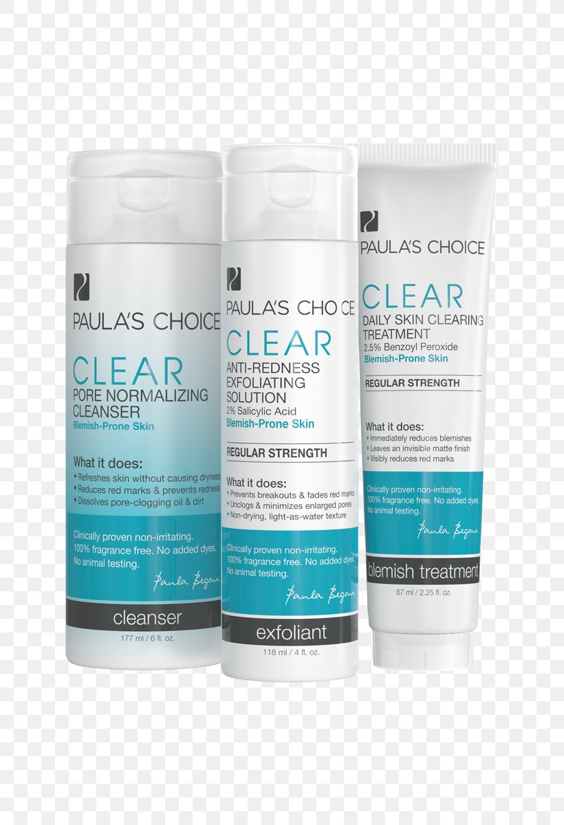 Paula's Choice CLEAR Regular Strength Daily Skin Clearing Treatment With 2.5% Benzoyl Peroxide Paula's Choice Clear Regular Strength Kit Acne, PNG, 800x1200px, Benzoyl Peroxide, Acne, Cream, Exfoliation, Human Skin Download Free