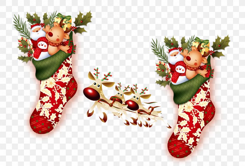 Santa Claus Christmas Stocking Christmas Decoration, PNG, 1000x677px, Santa Claus, Art, Christmas, Christmas Decoration, Christmas Lights Download Free