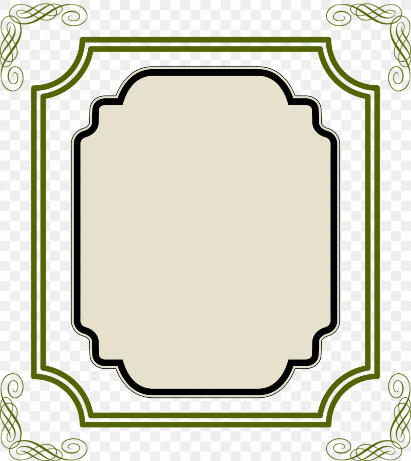 Picture Frame Ornament Illustration, PNG, 1200x1346px, Picture Frame, Area, Border, Decorative Arts, Green Download Free