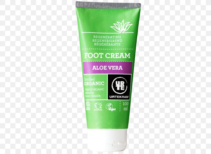 Lotion Urtekram Aloe Vera Gel Organic Foot Cream, PNG, 600x600px, Lotion, Aloe Vera, Cosmetics, Cream, Deodorant Download Free