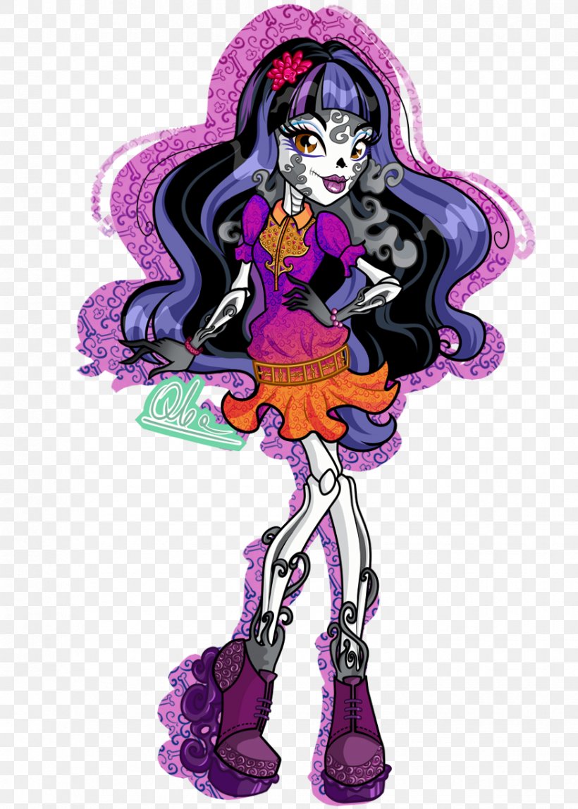 Monster High Doll Barbie Skelita Calaveras Ever After High, PNG, 875x1225px, Monster High, Art, Barbie, Character, Costume Design Download Free