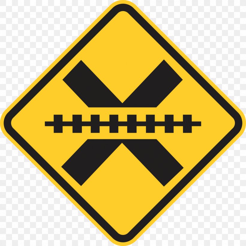 Rail Transport Traffic Sign Level Crossing Warning Sign, PNG, 1000x1000px, Rail Transport, Area, Brand, Highway, Level Crossing Download Free
