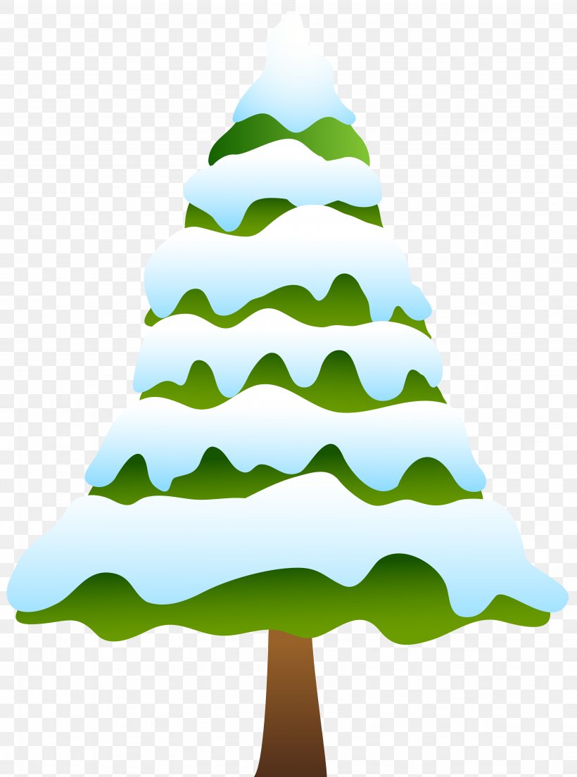 tree covered in snow clipart free