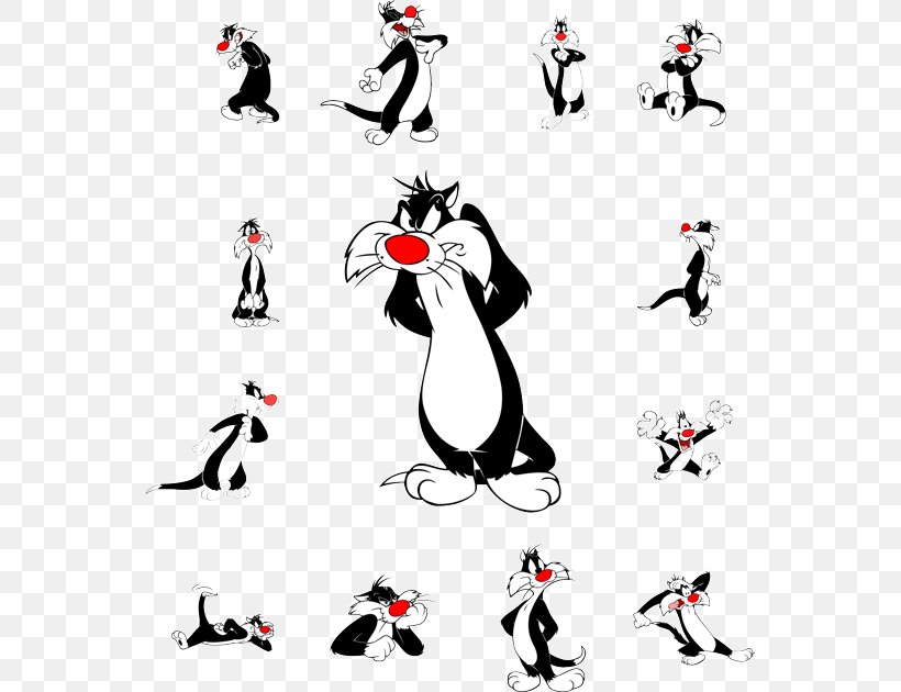 Sylvester Tweety Daffy Duck Looney Tunes, PNG, 555x630px, Sylvester, Animal Figure, Art, Beak, Bird Download Free
