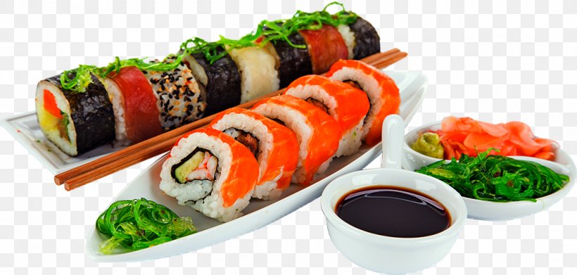 Sushi Japanese Cuisine Makizushi Sashimi California Roll, PNG, 1049x501px, Sushi, Appetizer, Asian Cuisine, Asian Food, California Roll Download Free