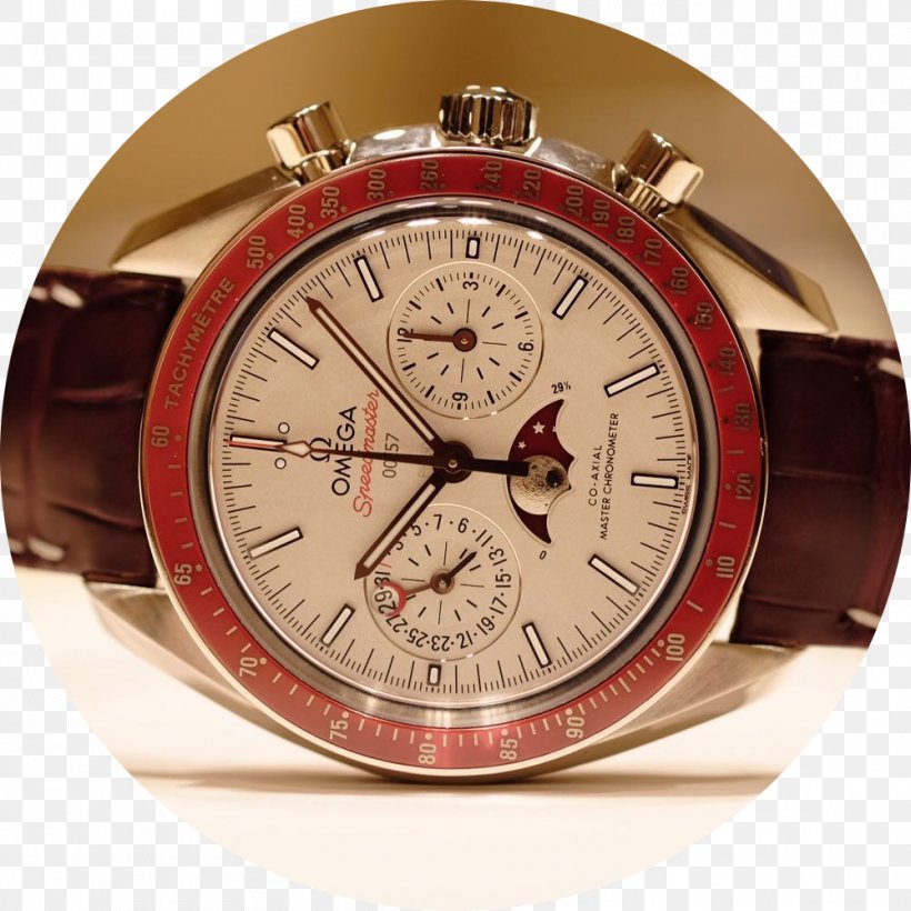 Omega Speedmaster Chronometer Watch Omega SA Watch Strap, PNG, 1000x1000px, Omega Speedmaster, Brand, Brown, Chronometer Watch, Metal Download Free