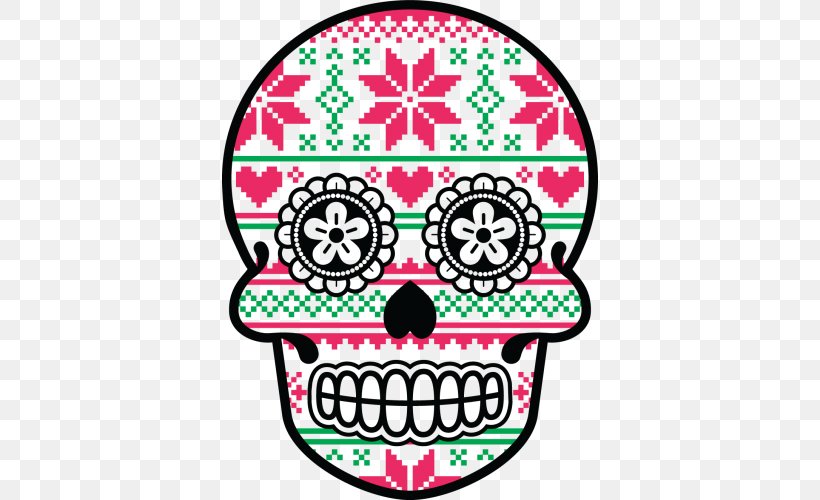 Calavera Mexico Day Of The Dead Skull, PNG, 500x500px, Calavera, Art, Calaca, Day Of The Dead, Flower Download Free