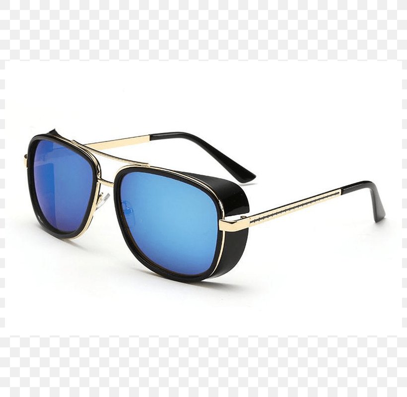Iron Man Aviator Sunglasses Eyewear Retro Style, PNG, 800x800px, Iron Man, Aviator Sunglasses, Blue, Clothing Accessories, Eyewear Download Free