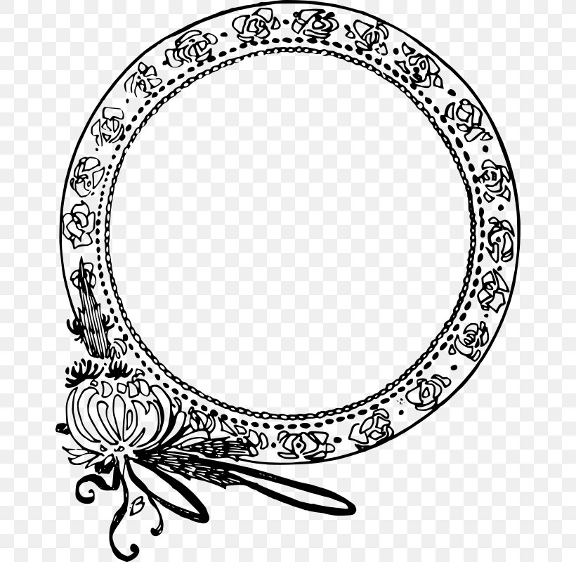 Picture Frames Clip Art, PNG, 662x800px, Picture Frames, Area, Art, Black And White, Body Jewelry Download Free
