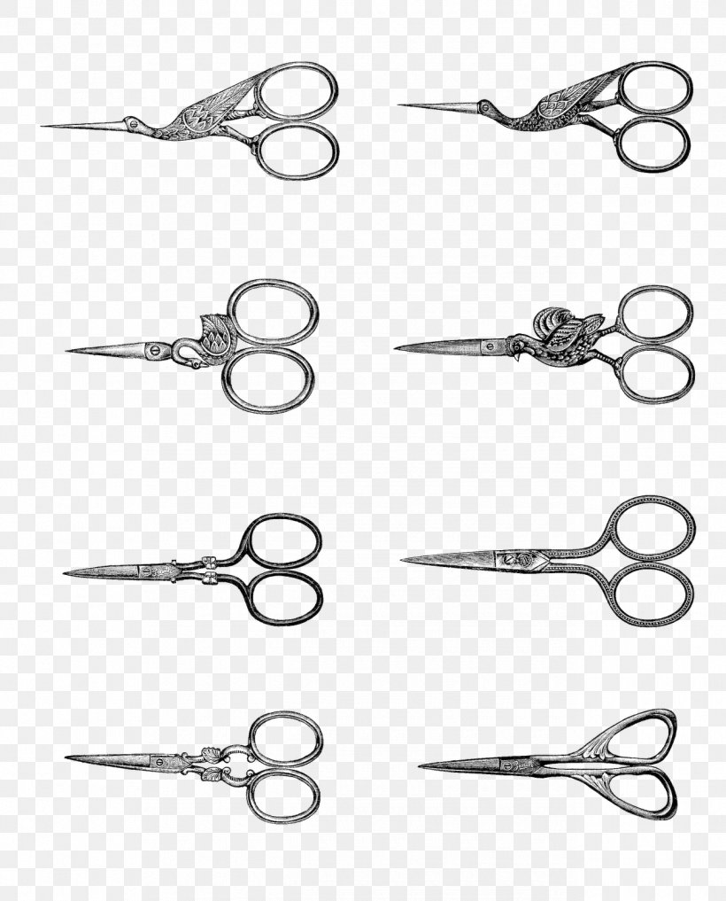 Scissors Sewing Sketch, PNG, 1290x1600px, Scissors, Art, Black And White, Body Jewelry, Drawing Download Free