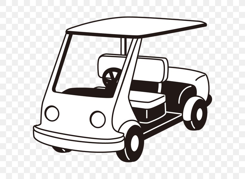 Golf Buggies Clip Art Car Illustration, PNG, 600x600px, Golf, Automotive Design, Black And White, Car, Compact Car Download Free