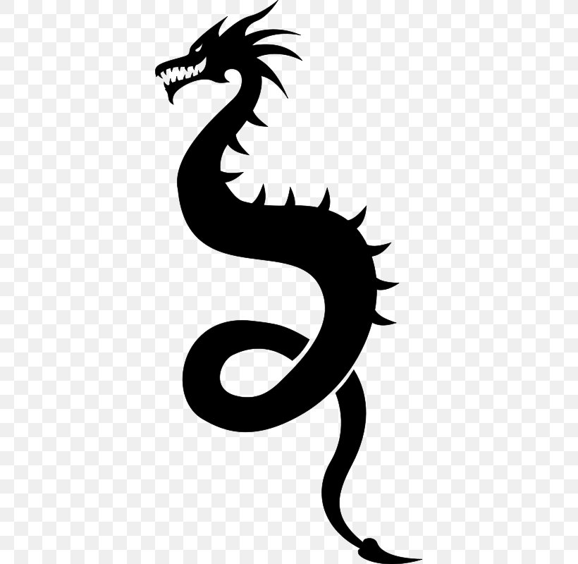 Silhouette Dragon Clip Art, PNG, 380x800px, Silhouette, Art, Artwork, Autocad Dxf, Black And White Download Free
