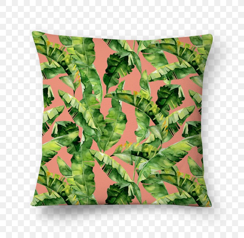 Cushion Azulejo Leaf Throw Pillows, PNG, 800x800px, Cushion, Art, Azulejo, Banana, Banana Leaf Download Free