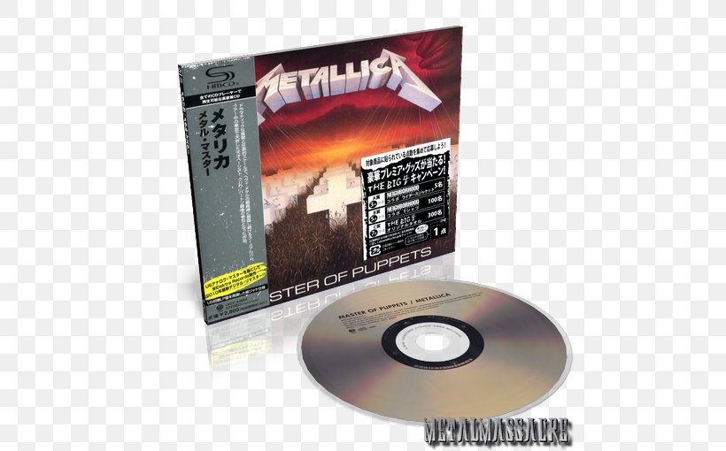 Master Of Puppets Compact Disc Metallica Thrash Metal Album, PNG, 510x510px, Watercolor, Cartoon, Flower, Frame, Heart Download Free
