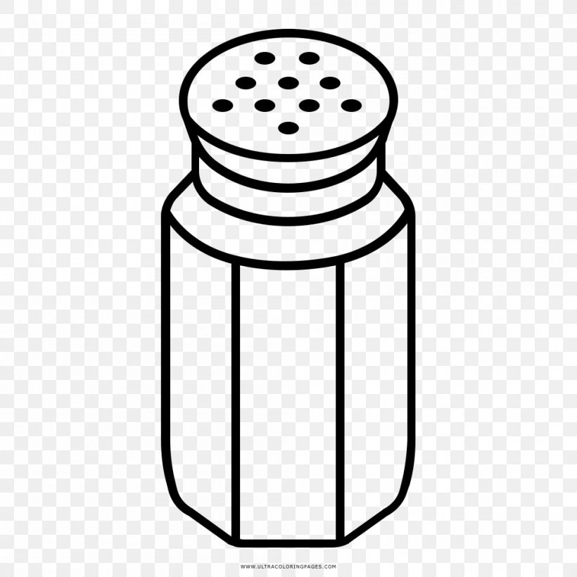Salt And Pepper Shakers Drawing Coloring Book Kitchen, PNG, 1000x1000px, Salt And Pepper Shakers, Bcrypt, Black And White, Coloring Book, Condiment Download Free