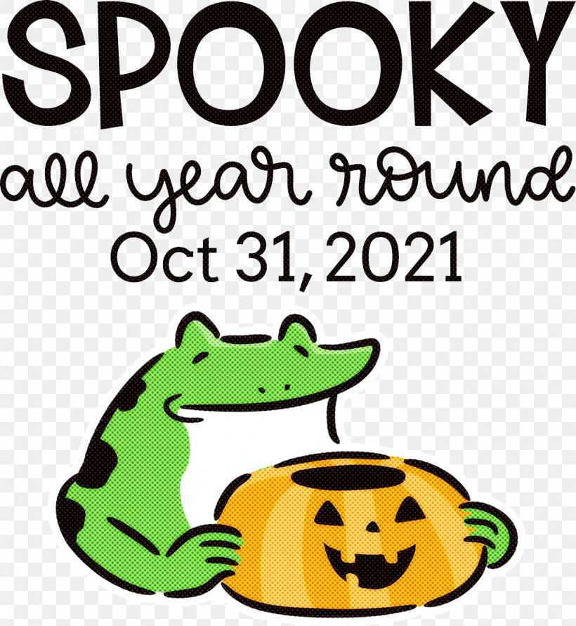 Spooky Halloween, PNG, 2763x3000px, Spooky, Behavior, Cartoon, Frogs, Halloween Download Free
