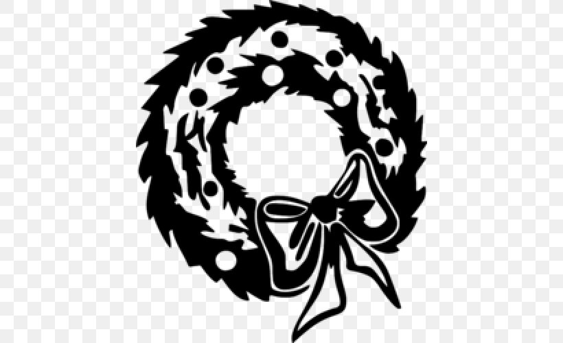 Christmas Tree Holiday Wreath Clip Art, PNG, 500x500px, Christmas, Black And White, Bombka, Christmas And Holiday Season, Christmas Decoration Download Free