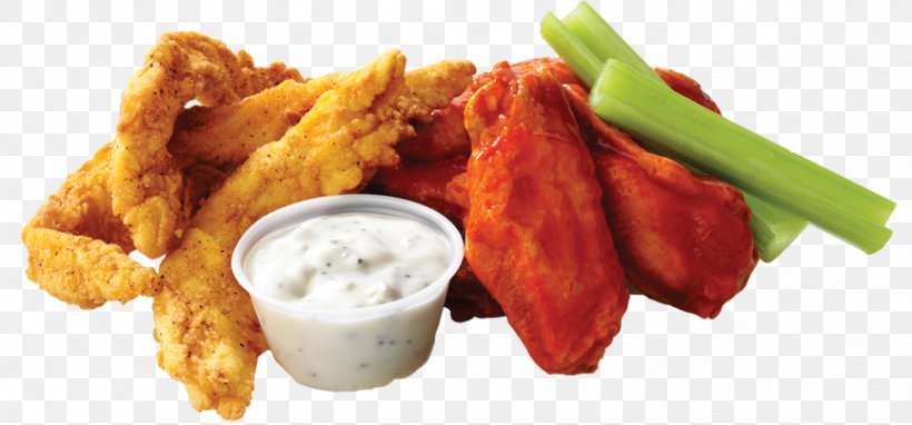 French Fries Chicken Fingers Buffalo Wing Pakora Wings 'N More™ Party Room, PNG, 866x404px, French Fries, American Food, Appetizer, Buffalo Wing, Chicken Fingers Download Free