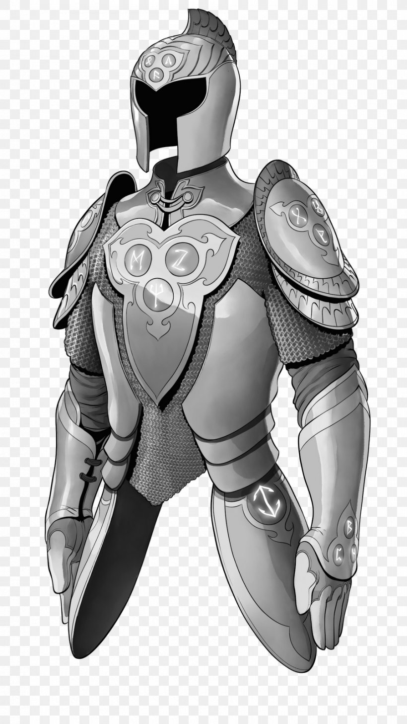 Plate Armour Dungeons & Dragons Pathfinder Roleplaying Game Drawing, PNG, 900x1600px, Armour, Arm, Banded Mail, Black And White, Drawing Download Free