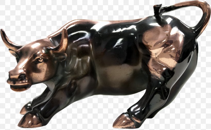 Charging Bull Bronze Statue Wall Street, PNG, 3188x1962px, Charging Bull, Animal Figure, Art, Bovine, Bronze Download Free
