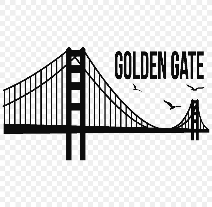 Golden Gate Bridge Sticker Silhouette, PNG, 800x800px, Golden Gate