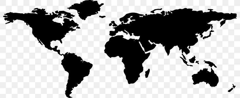 World Map Wall Decal Globe, PNG, 799x334px, World, Black, Black And White, Blank Map, Decal Download Free
