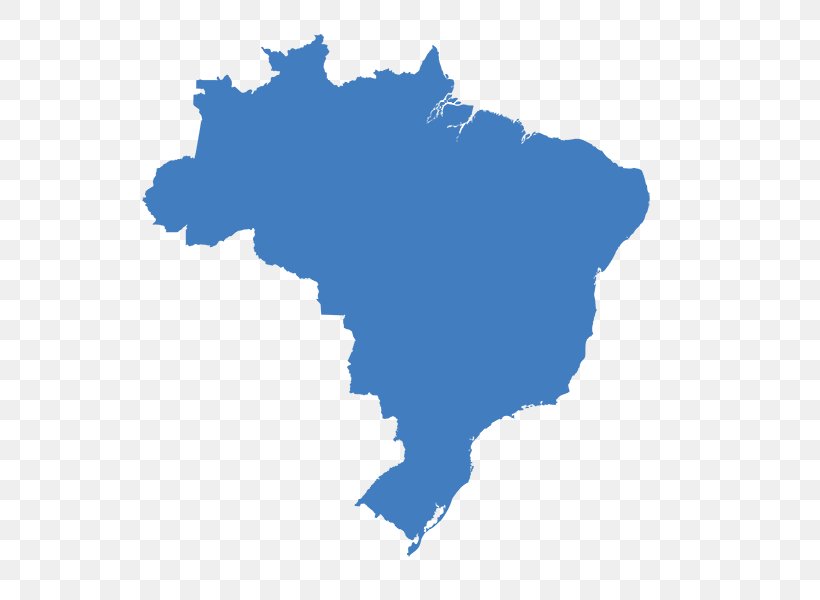 Brazil Blank Map, PNG, 600x600px, Brazil, Blank Map, Blue, Diagram, Map Download Free