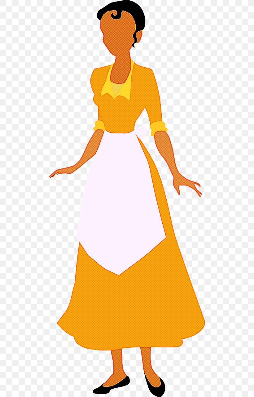 Orange, PNG, 640x1280px, Yellow, Cartoon, Costume, Costume Design, Dress Download Free