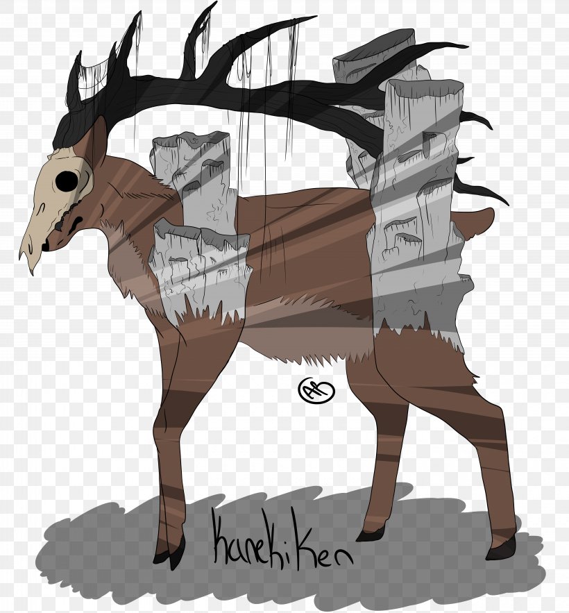 Reindeer Horse Pack Animal Cattle, PNG, 6500x7000px, Reindeer, Antler, Cartoon, Cattle, Cattle Like Mammal Download Free