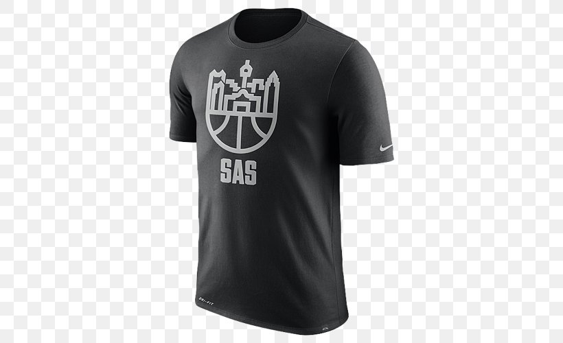 San Antonio Spurs T-shirt Houston Rockets Dri-FIT, PNG, 500x500px, San Antonio Spurs, Active Shirt, Black, Brand, Clothing Download Free