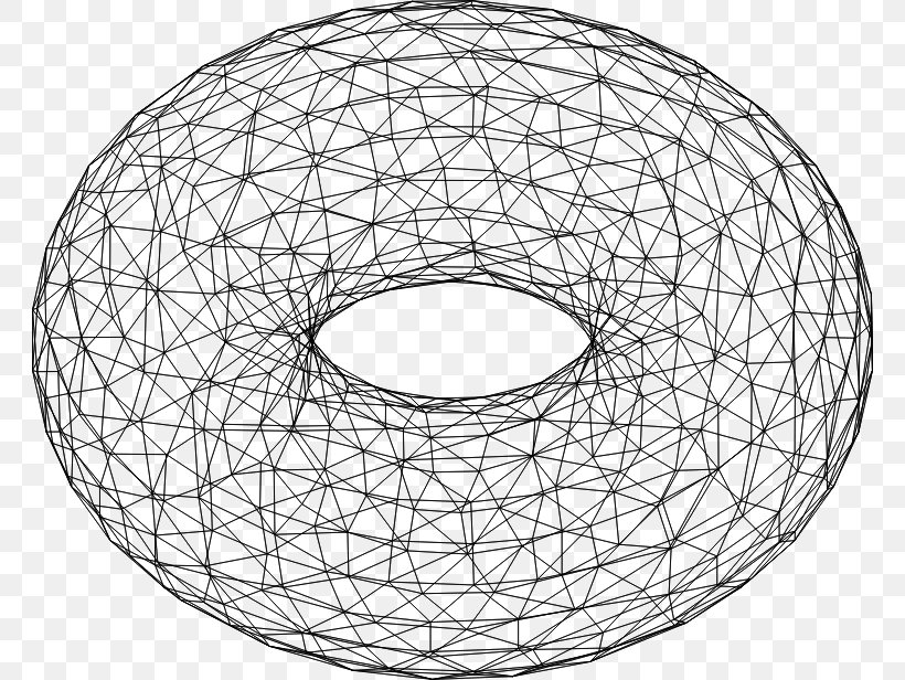Torus Wire-frame Model 3D Computer Graphics Three-dimensional Space, PNG, 762x616px, 3d Computer Graphics, Torus, Geometry, Polygon, Rotation Download Free