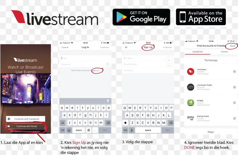 Livestream Broadcasting Die Laan Logo, PNG, 2837x1855px, Livestream, Advertising, App Store, Brand, Broadcasting Download Free