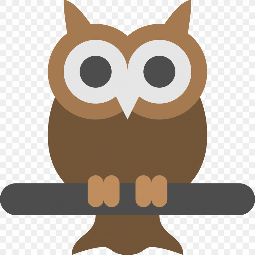 Owl Cute Owl Carton Owl, PNG, 3000x3000px, Owl, Bird, Bird Of Prey, Brown, Carton Owl Download Free