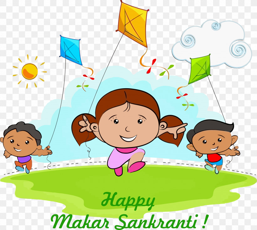 Makar Sankranti Magha Mela, PNG, 3000x2690px, Makar Sankranti, Bhogi, Cartoon, Child, Happy Download Free