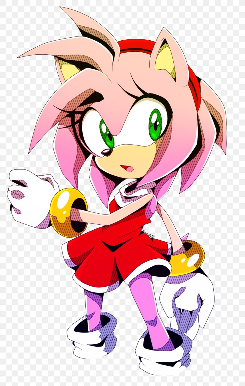 Amy Rose Sonic The Hedgehog 3 Shadow The Hedgehog Sonic Free Riders, PNG, 811x1292px, Watercolor, Cartoon, Flower, Frame, Heart Download Free