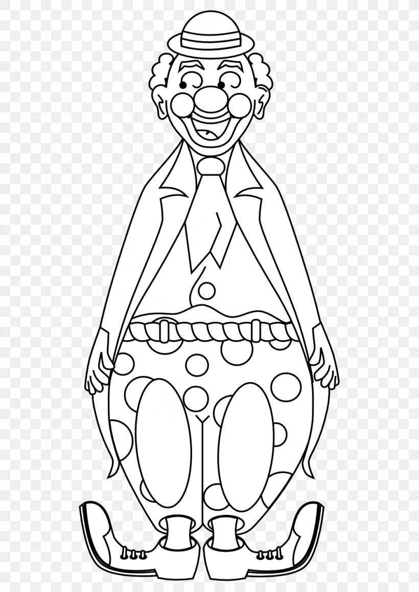 Black And White Line Art Visual Arts Drawing Clown, PNG, 999x1413px, Watercolor, Cartoon, Flower, Frame, Heart Download Free